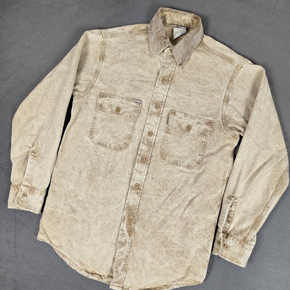 Carhartt Other - VTG Carhartt Rugged Outdoor Wear Shirt Mens Medium Denim Acid Wash Union USA